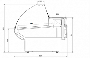 Холодильная витрина SIGMA 1500 М basic - IN (715)