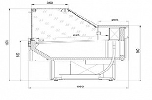 Холодильные витрина SIGMA 1500 M basic CUBE — IN (715)