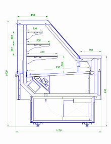 Витрина SIGMA 1250 M К exclusive CUBE — IN (836)
